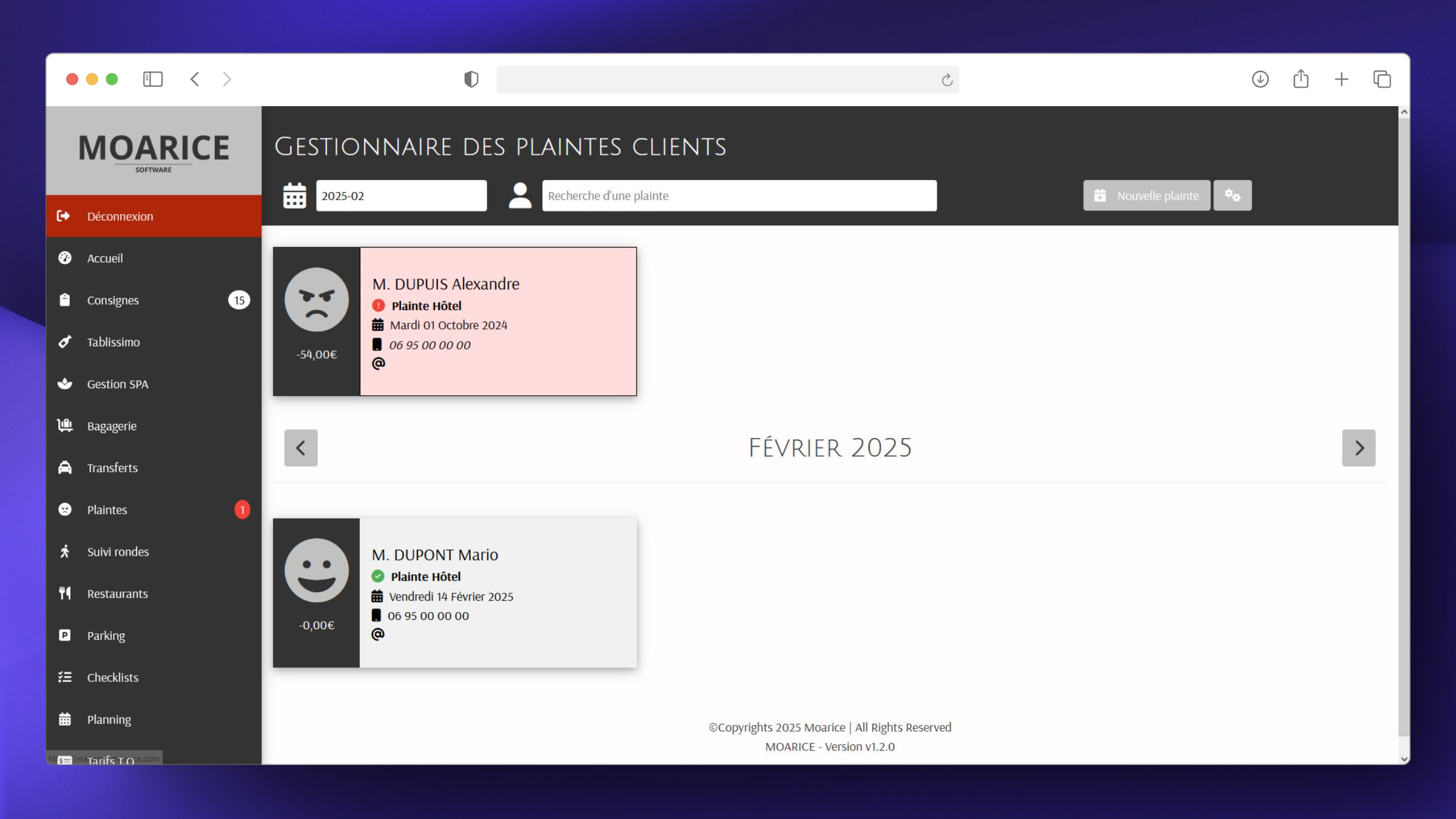 Gestion des plaintes